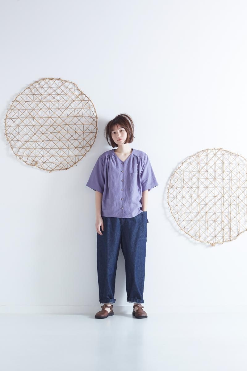 linen V neck shirt - atelier naruse｜Online store｜the an