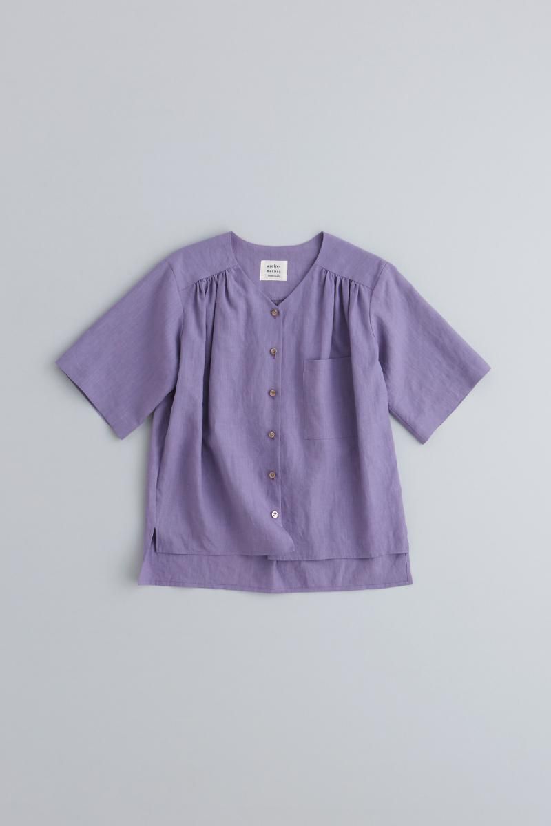 linen V neck shirt - atelier naruse|Online store|the an linen V neck shirt - atelier naruse|Online store|the an