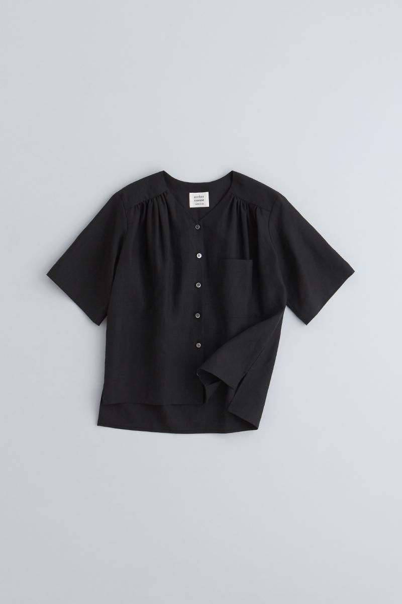 linen V neck shirt - atelier naruse｜Online store｜the an