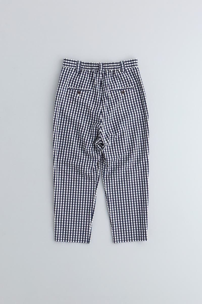 cotton soccer ~gingham check~ tapered pants - atelier naruse cotton soccer ~gingham check~ tapered pants - atelier naruse