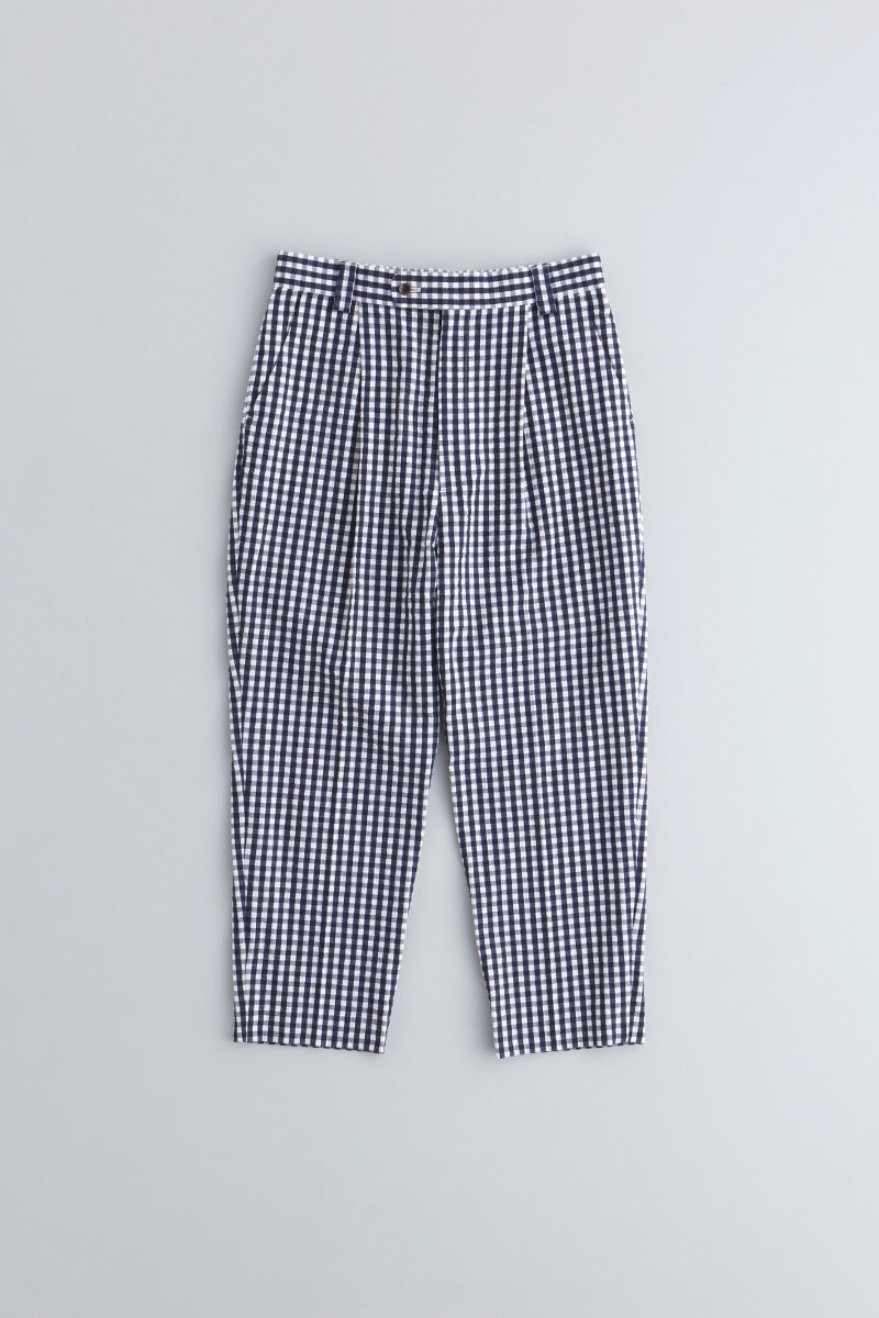 cotton soccer ~gingham check~ tapered pants
