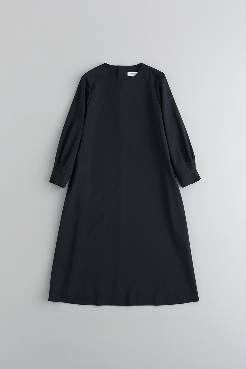 formal A line one-piece dress / black