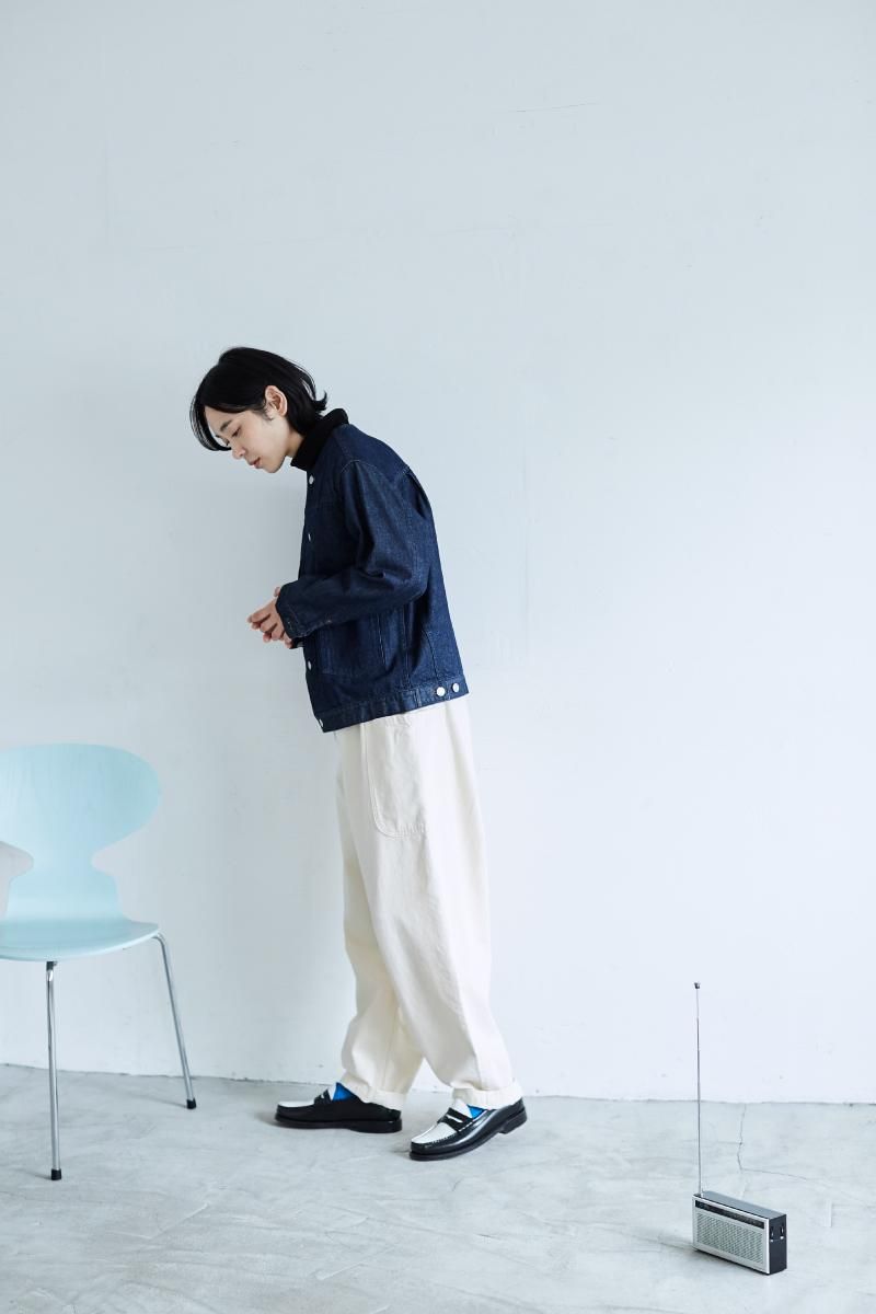 アトリエナルセ cotton denim no collar jacket 40 - ジャケット アトリエナルセ cotton denim no collar jacket 40 - ジャケット