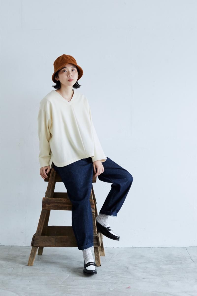 cotton denim balloon pants / indigo - atelier naruse｜Online