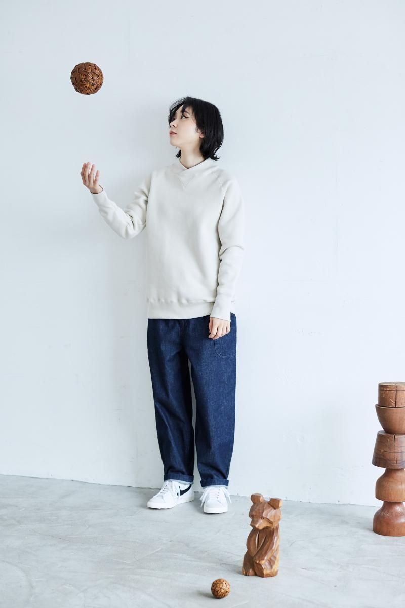 cotton denim balloon pants / indigo - atelier naruse｜Online