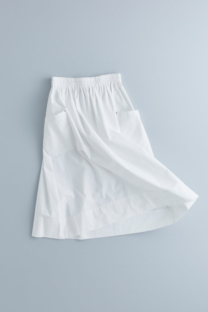 cotton patch pocket skirt / off white