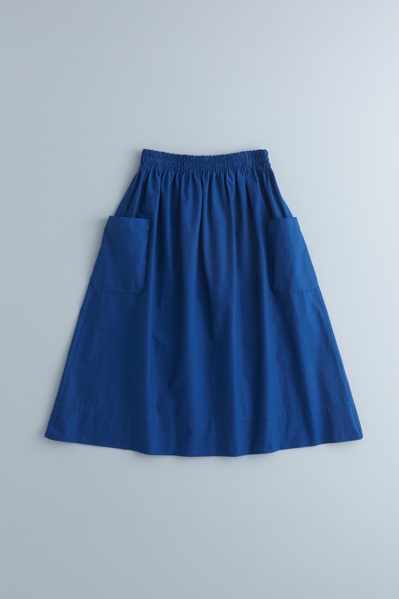 cotton patch pocket skirt / blue