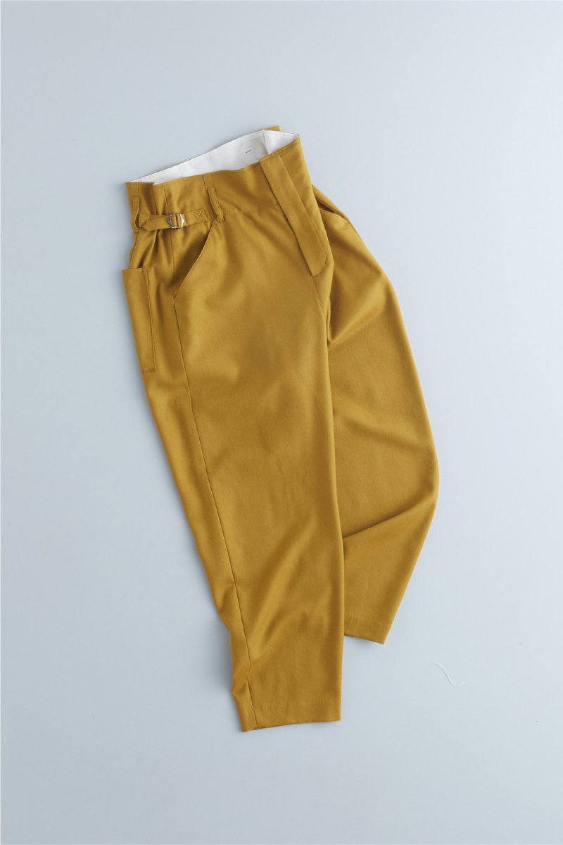 wool frano high-waist pants / mustard