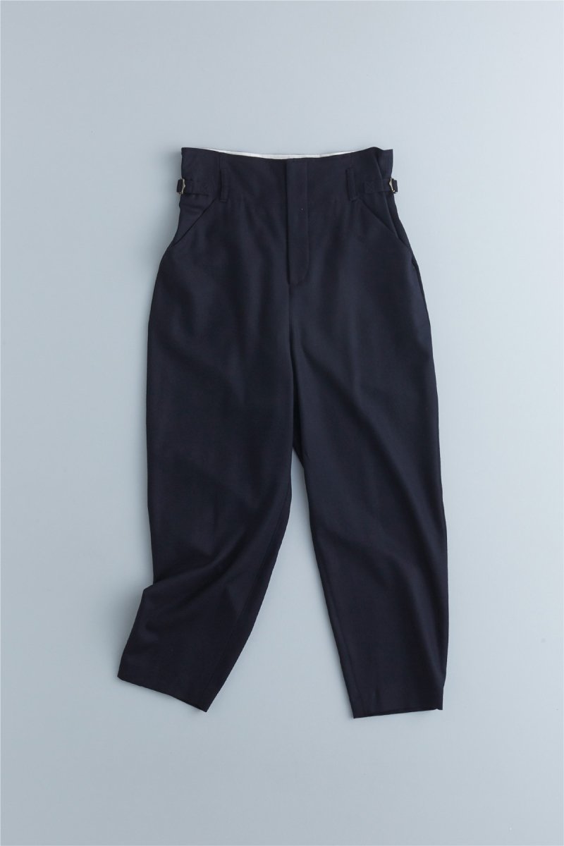 wool frano high-waist pants / navy