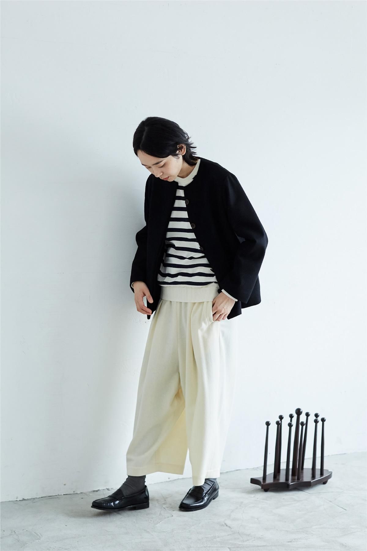 wool cocoon jacket / black - atelier naruse｜Online store｜the an