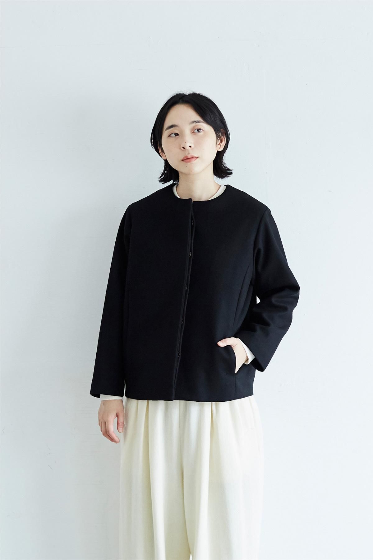 美品atelier naruse/アトリエナルセ　ウールコクーンジャケット wool cocoon jacket / black - atelier naruse｜Online store