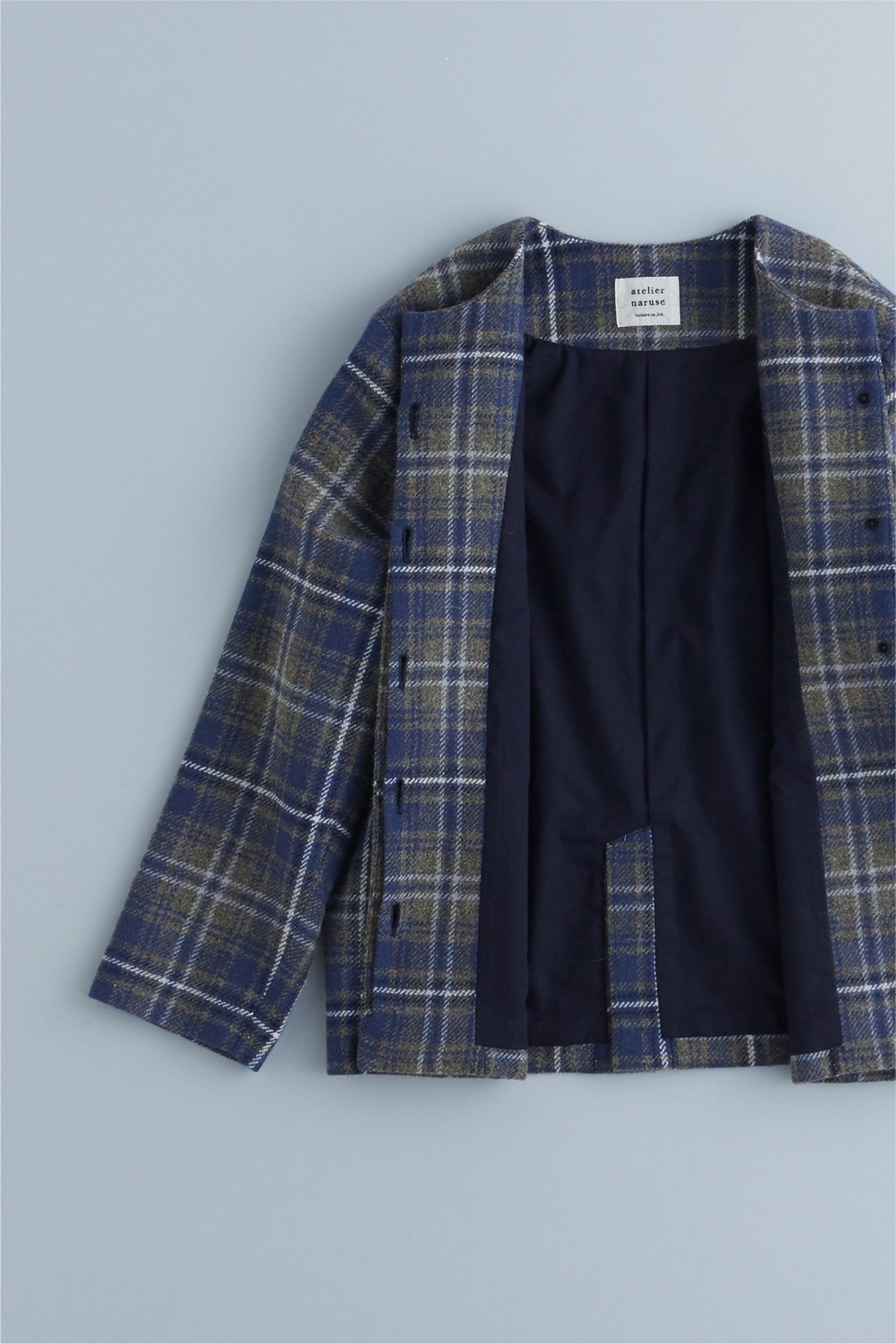 tartan check tweed jacket - atelier naruse | Online store