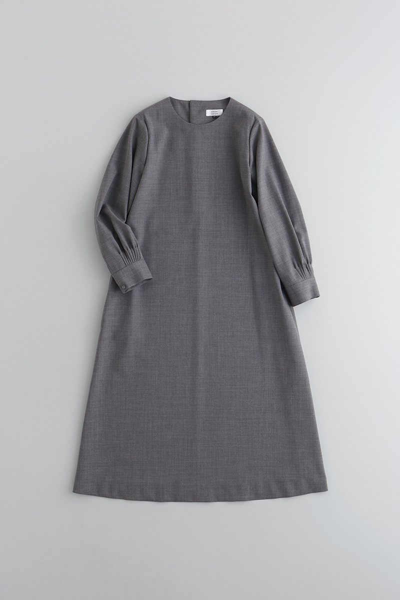 2024｜formal A line one-piece dress / gray