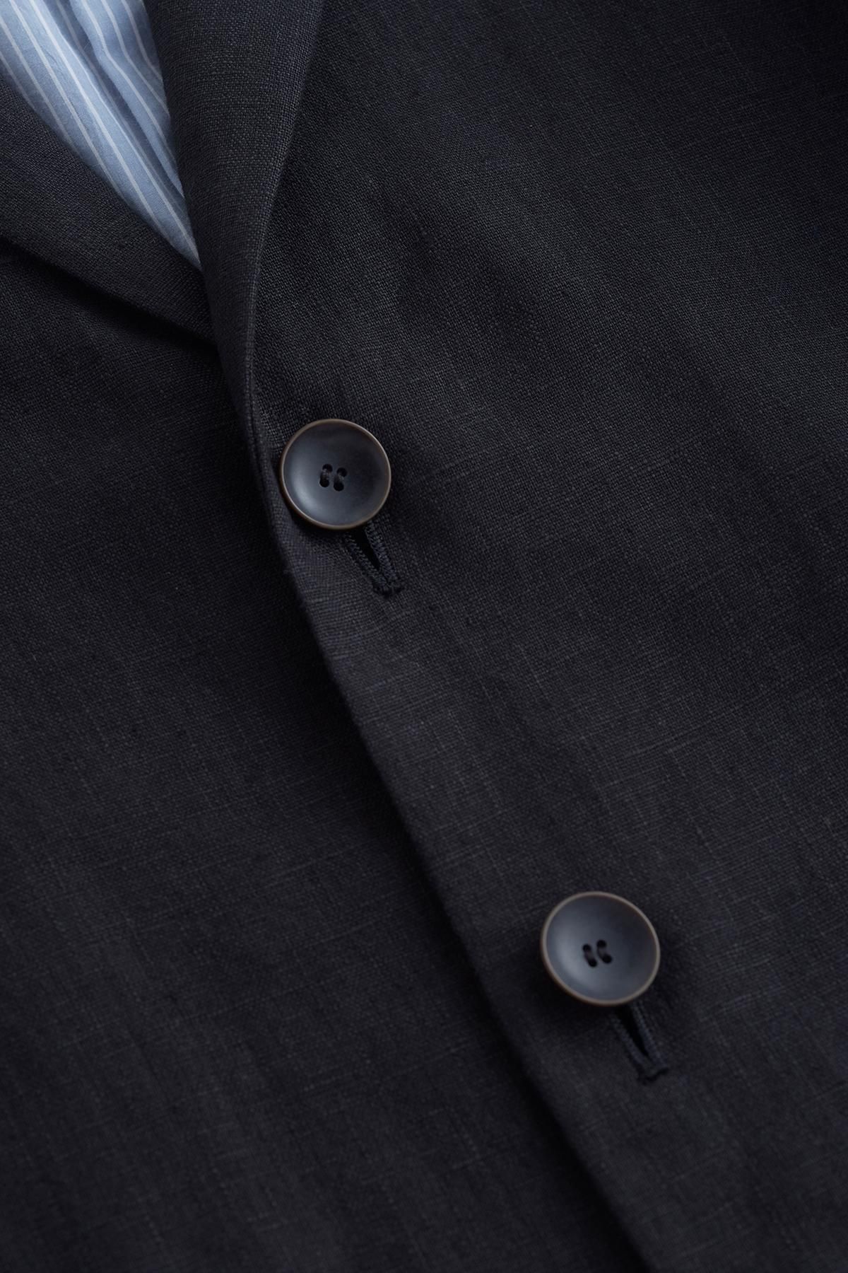 linen tailored coat / black - atelier naruse｜Online store｜the an