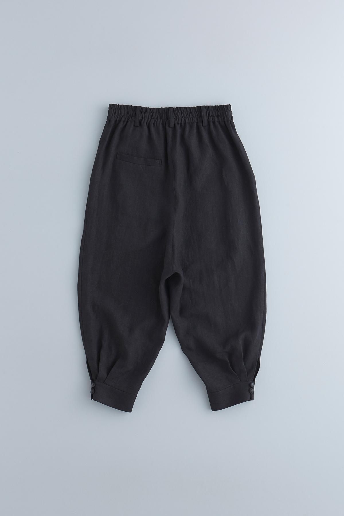 linen jodhpurs / black - atelier naruse｜Online store｜the an