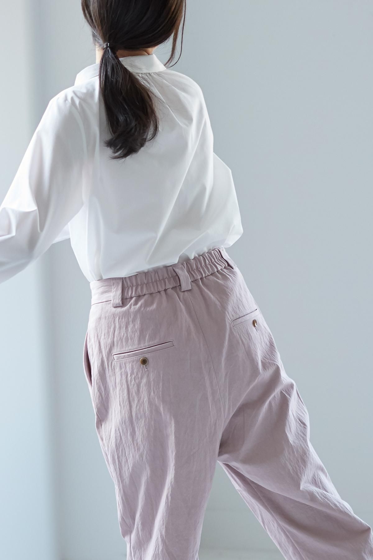 cotton nylon gabardine - tapered pants - atelier naruse | Online store