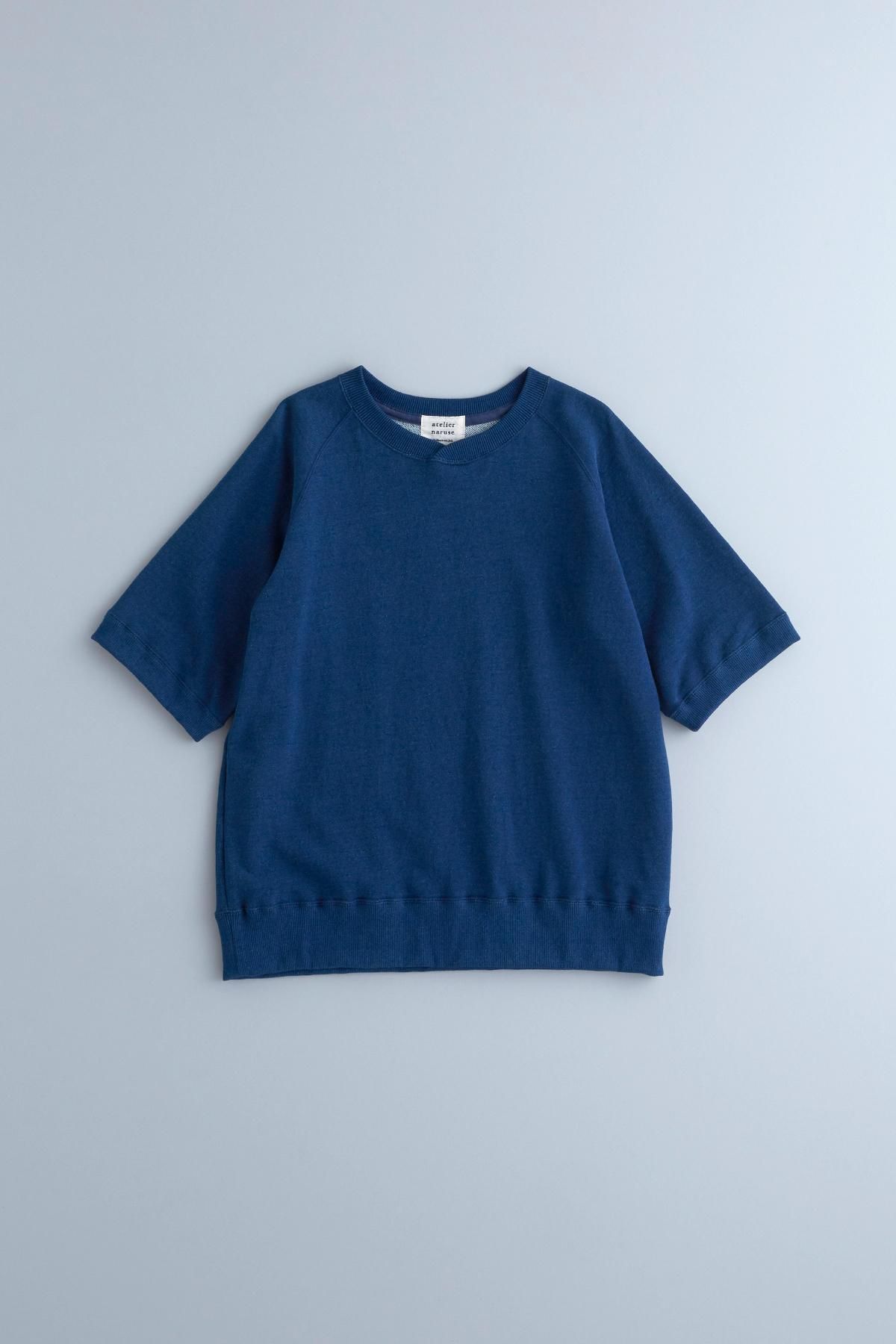 cotton fleece lining sweatshirt / indigo - atelier naruse