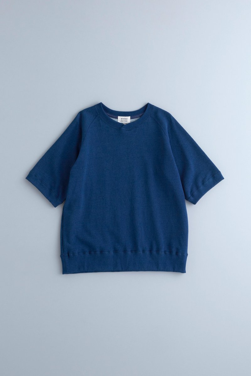 cotton fleece lining sweatshirt / indigo