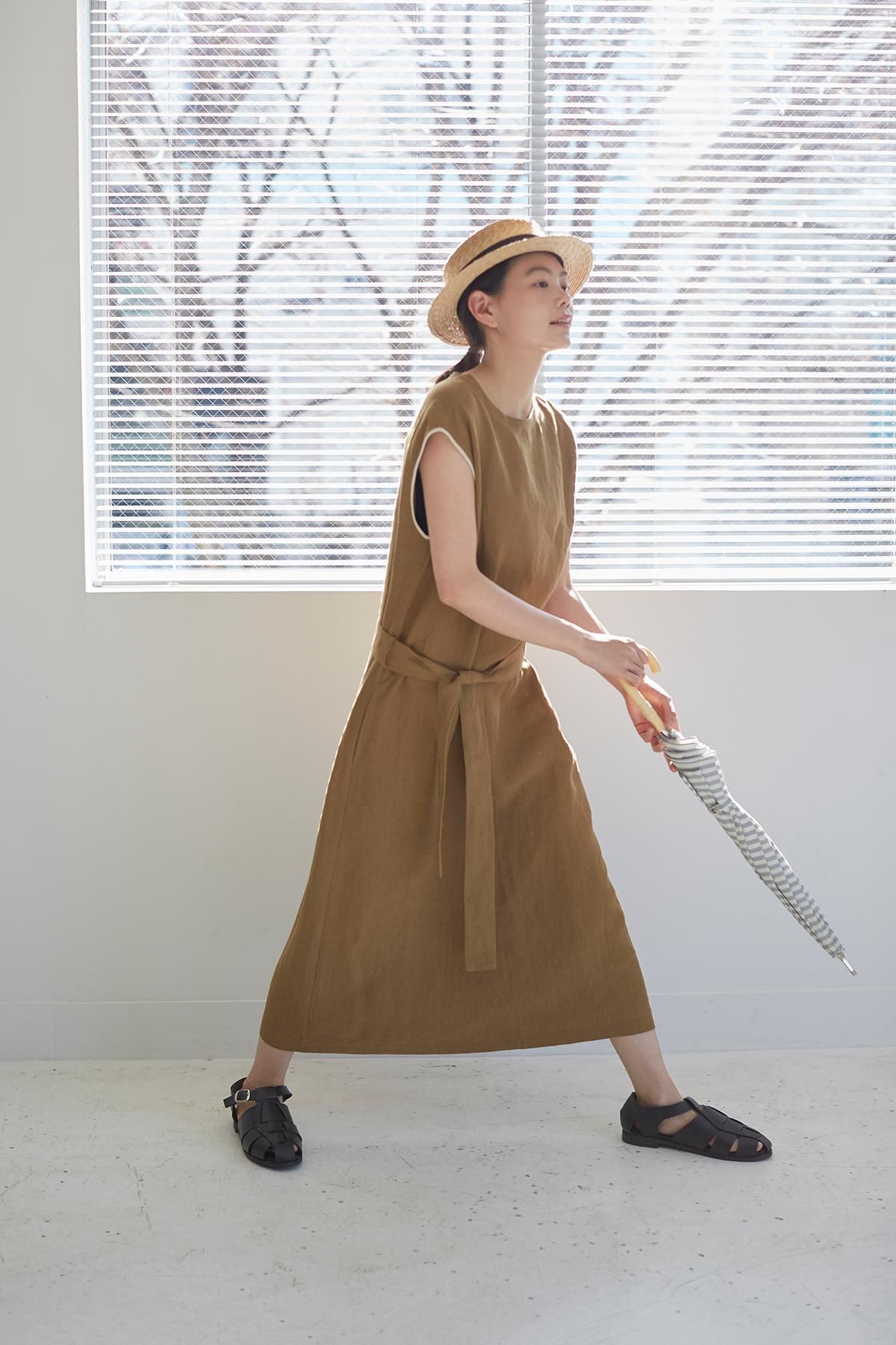 linen sleeveless one-piece +rib - atelier naruse｜Online store｜the an