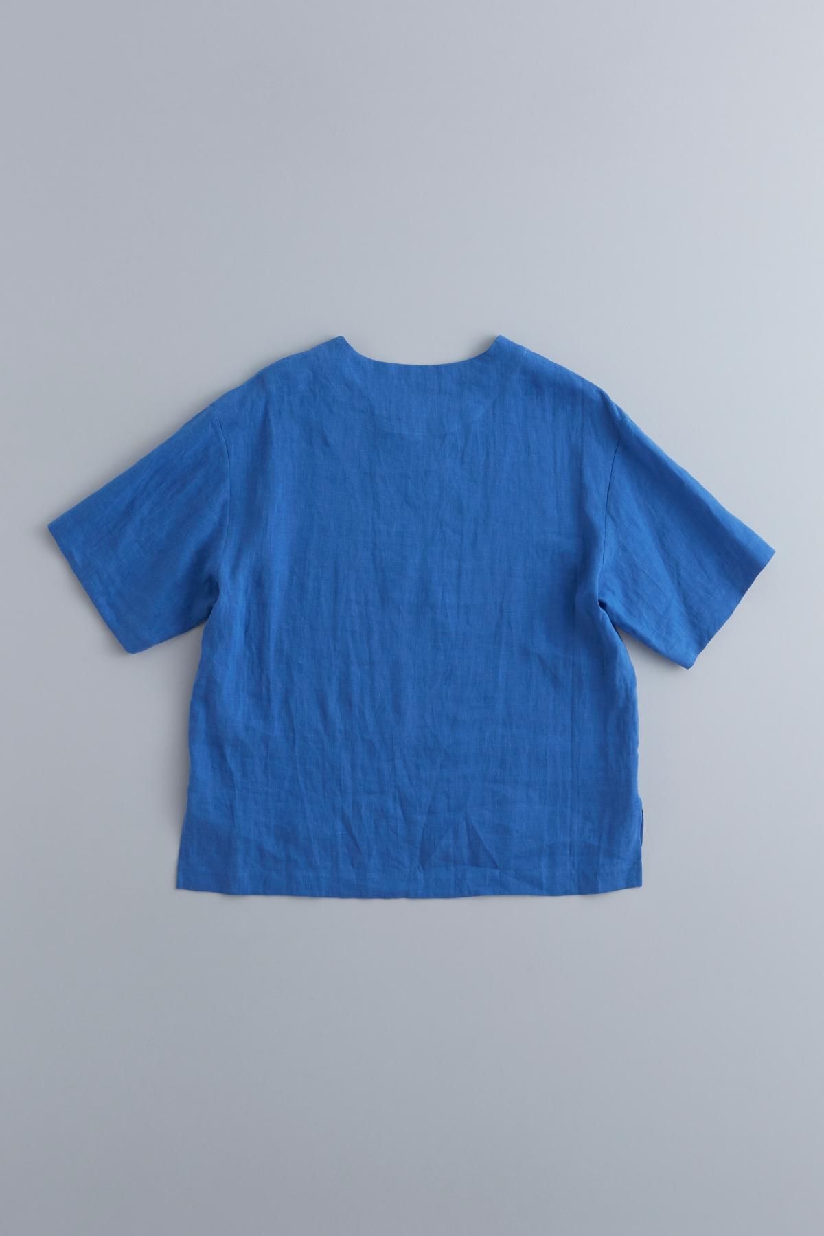linen V-neck smock blouse - atelier naruse｜Online store｜the an
