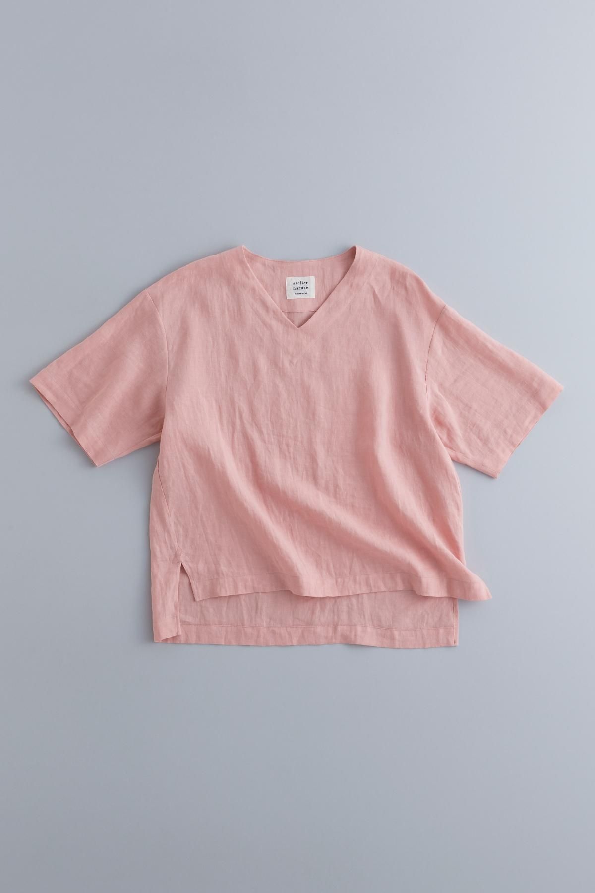 linen V-neck smock blouse - atelier naruse｜Online store｜the an