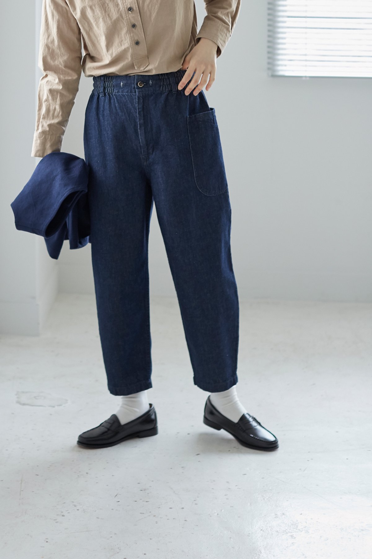 cotton denim balloon pants - atelier naruse | Online store