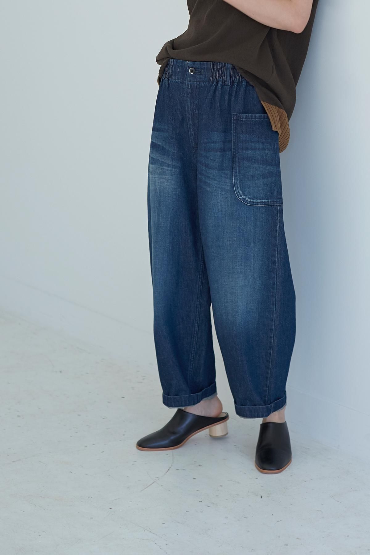 atelier naruse　denim balloon pants 40 atelier naruse Cotton Denim Balloon Pants INDIGO アトリエナルセ