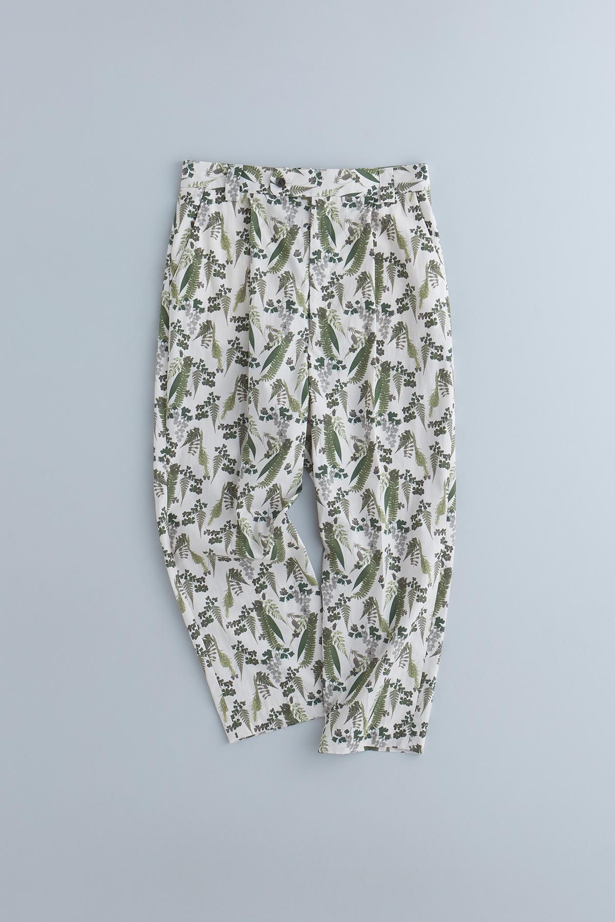 国内発送 print DEVEAUX series pants tapered cotton ~botanical~ パンツ
