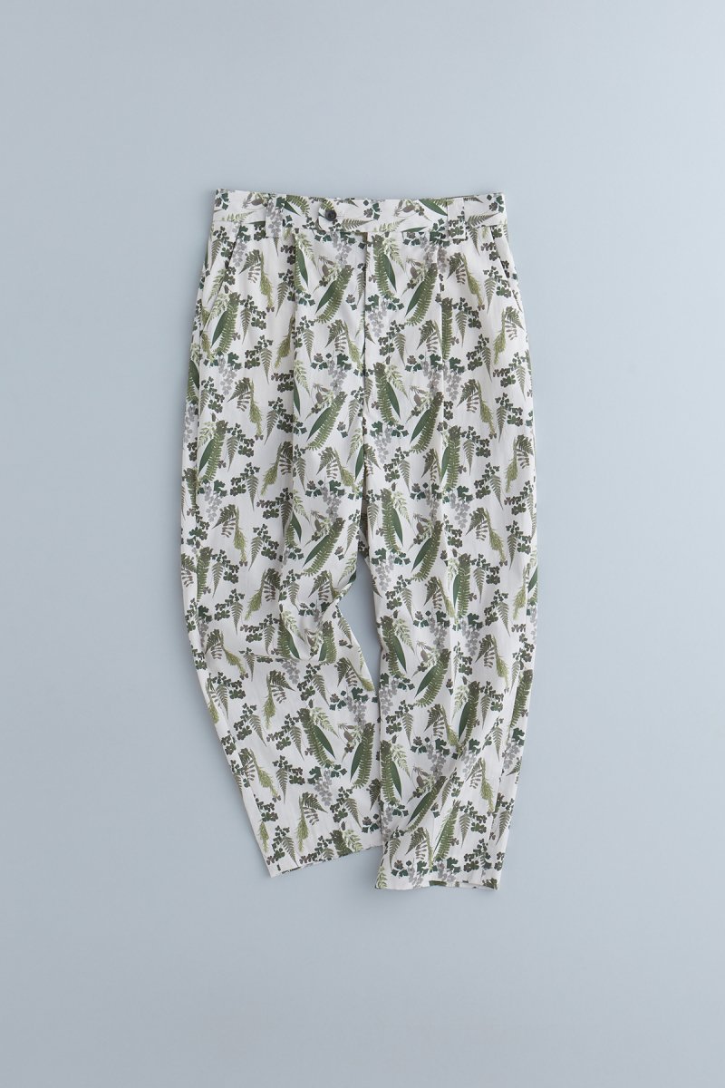 DEVEAUX print series ~botanical~ cotton tapered pants
