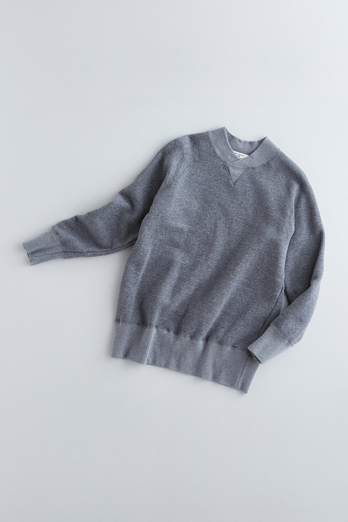 cotton hanging fleece mock-neck sweat - atelier naruse | Online store