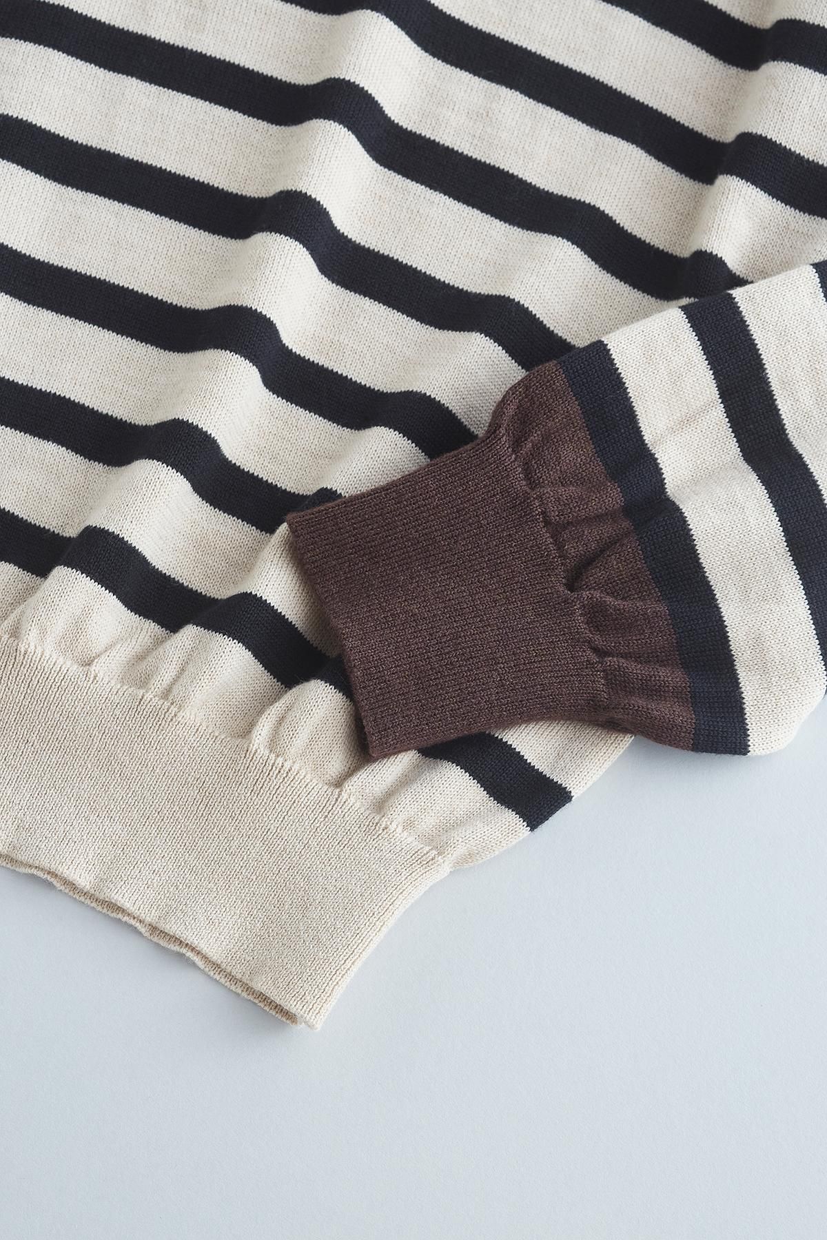 cotton wool border knit - atelier naruse｜Online store｜the an