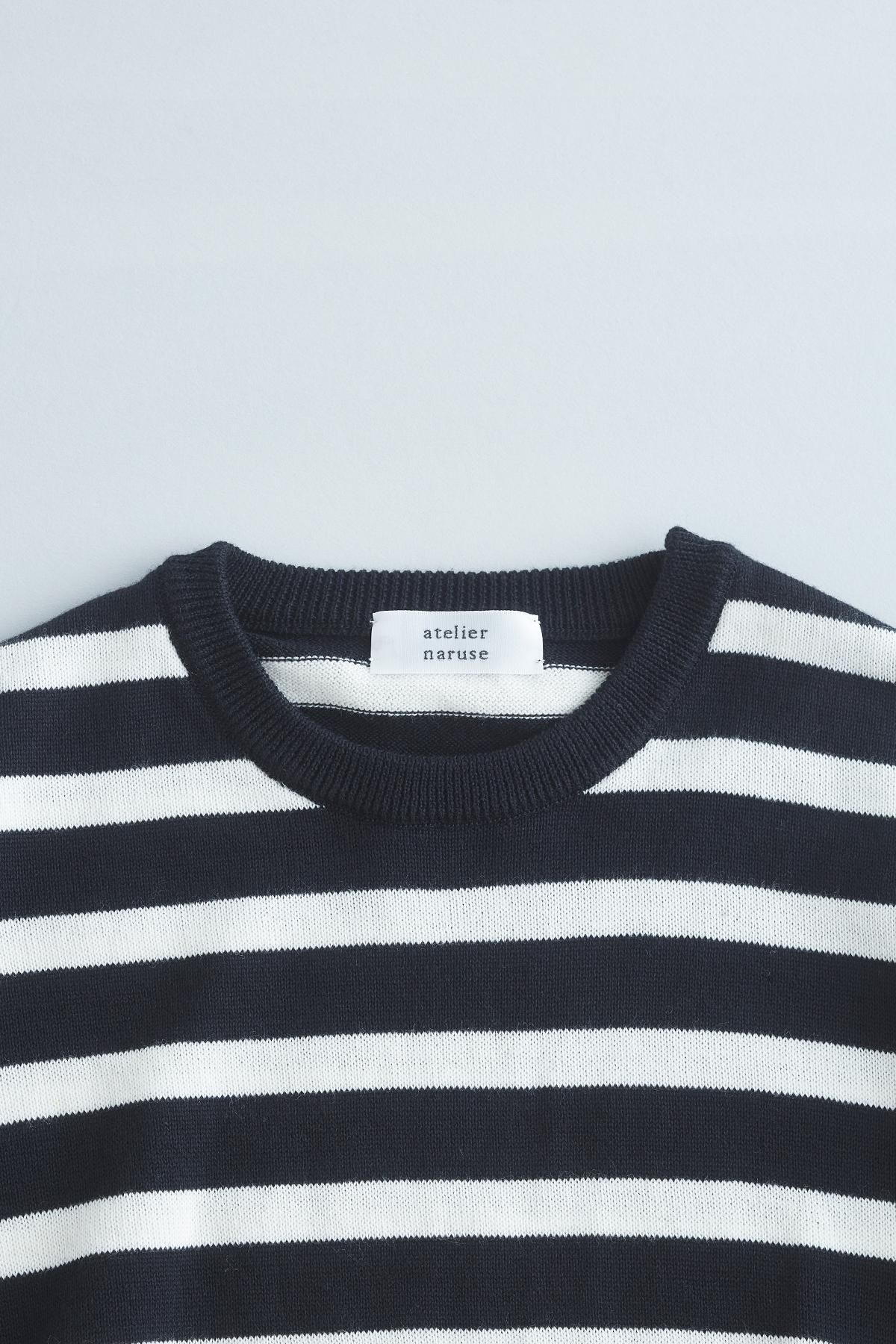 cotton wool border knit - atelier naruse｜Online store｜the an