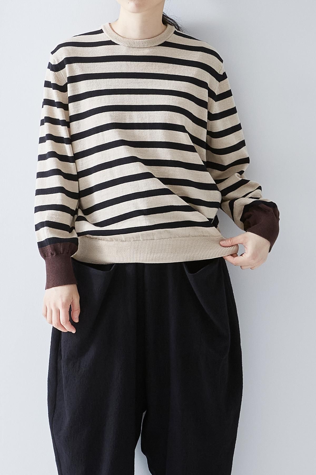 cotton wool border knit - atelier naruse｜Online store｜the an