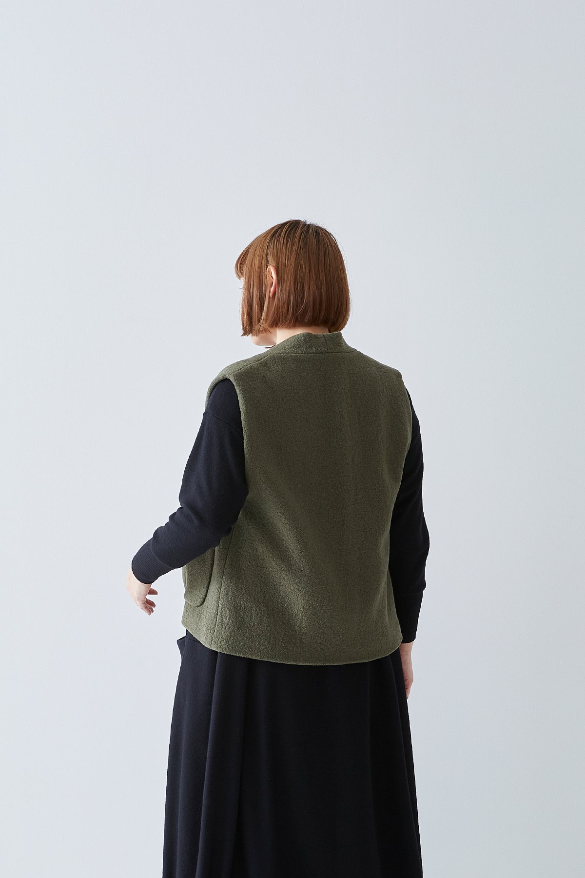 pure wool bouclé vest - atelier naruse | Online store