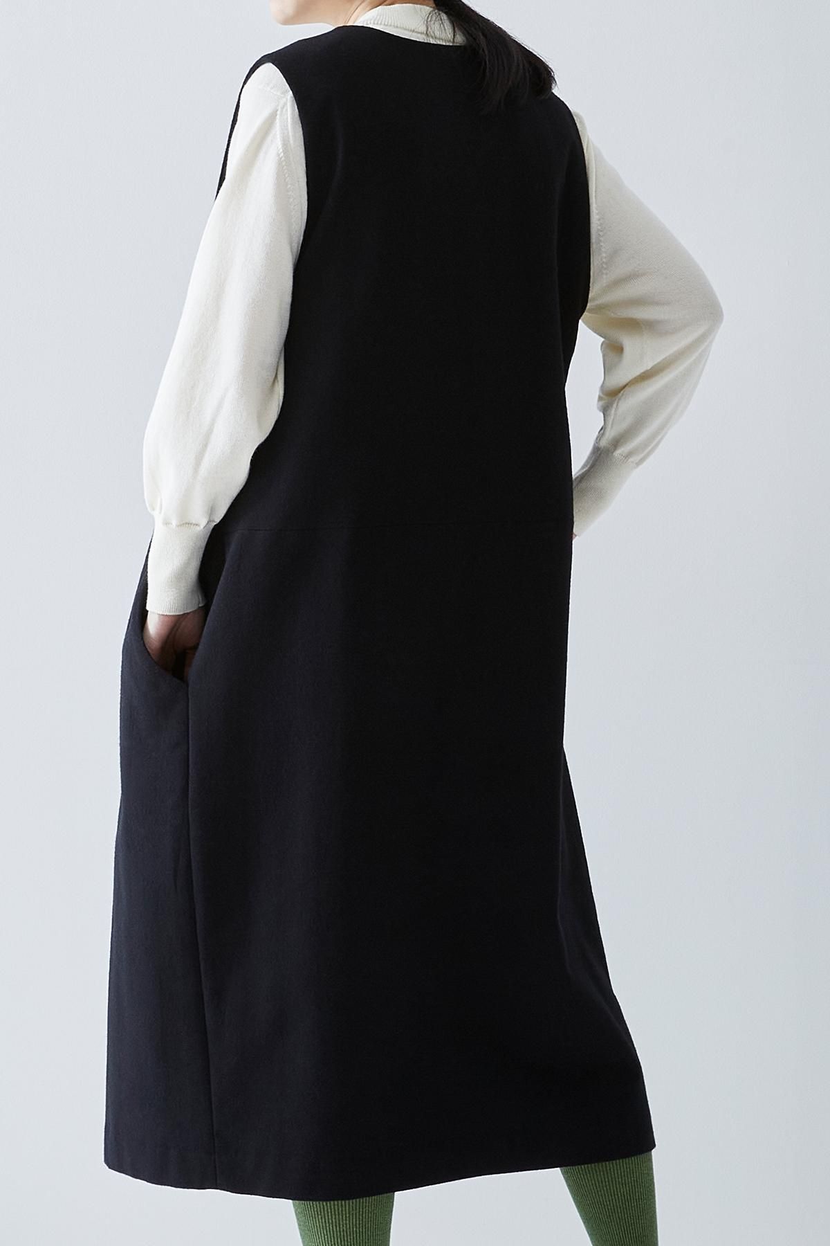 cotton&wool herring-bone jumper skirt - atelier naruse