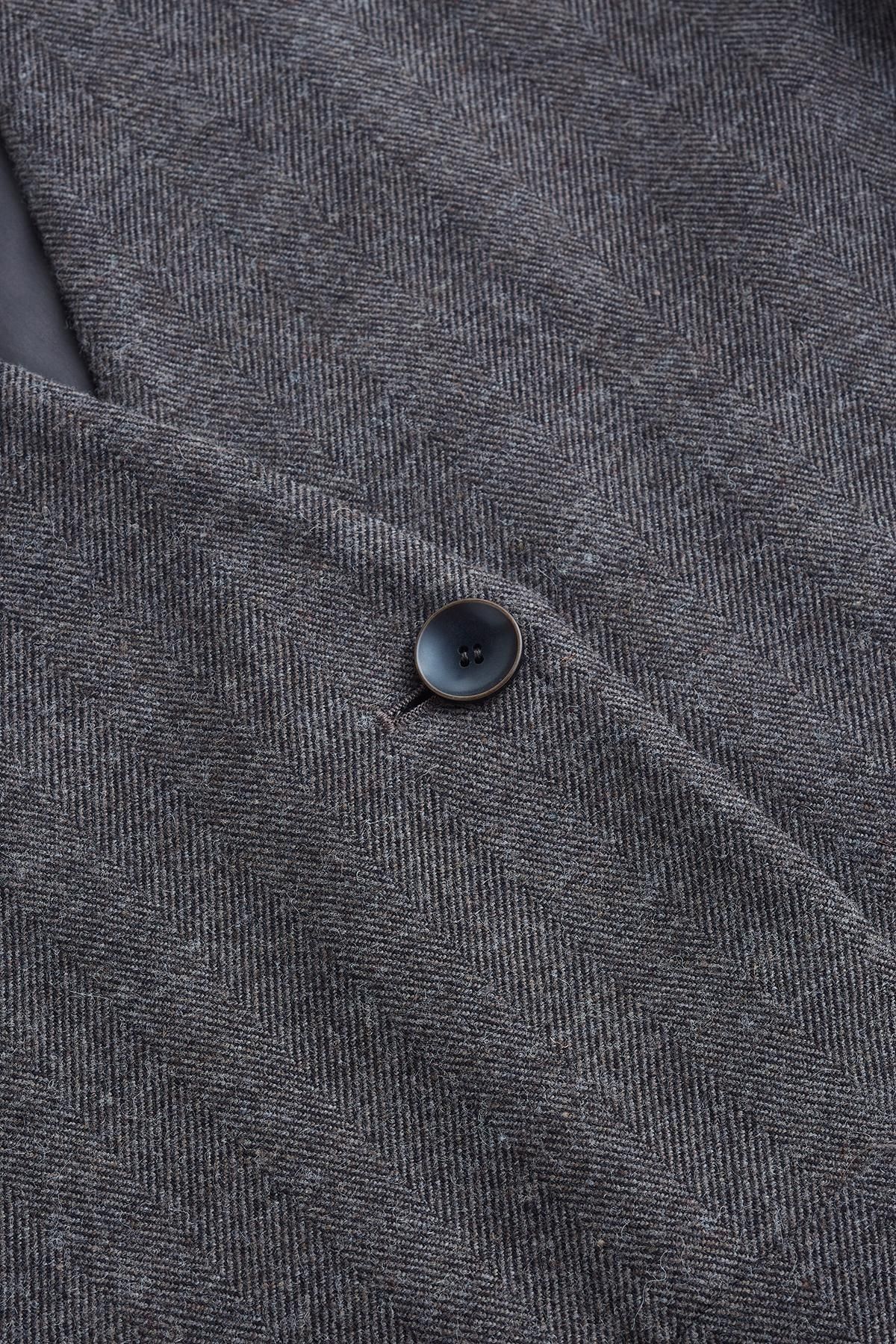 cotton&wool herring-bone jumper skirt - atelier naruse