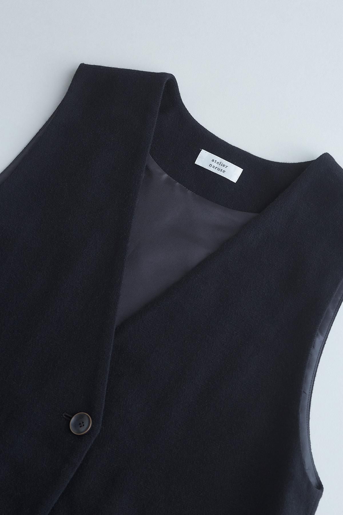 cotton&wool herring-bone jumper skirt - atelier naruse