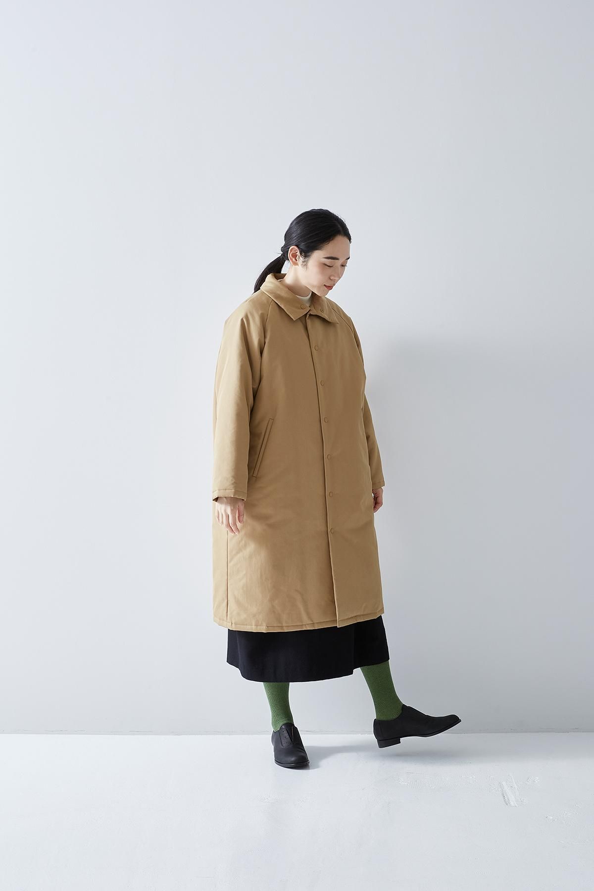 アトリエナルセ　cotton nylon taffeta hooded coat cotton nylon taffeta hooded coat / black - atelier naruse