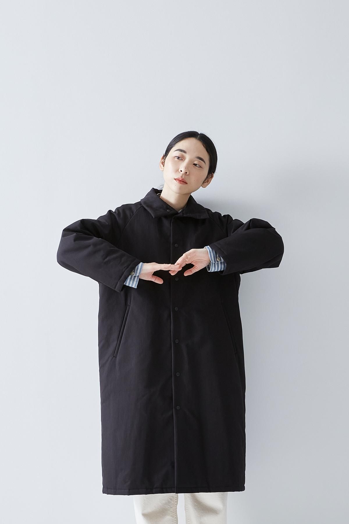 cotton nylon batting coat / black - atelier naruse|Online cotton nylon batting coat / black - atelier naruse|Online