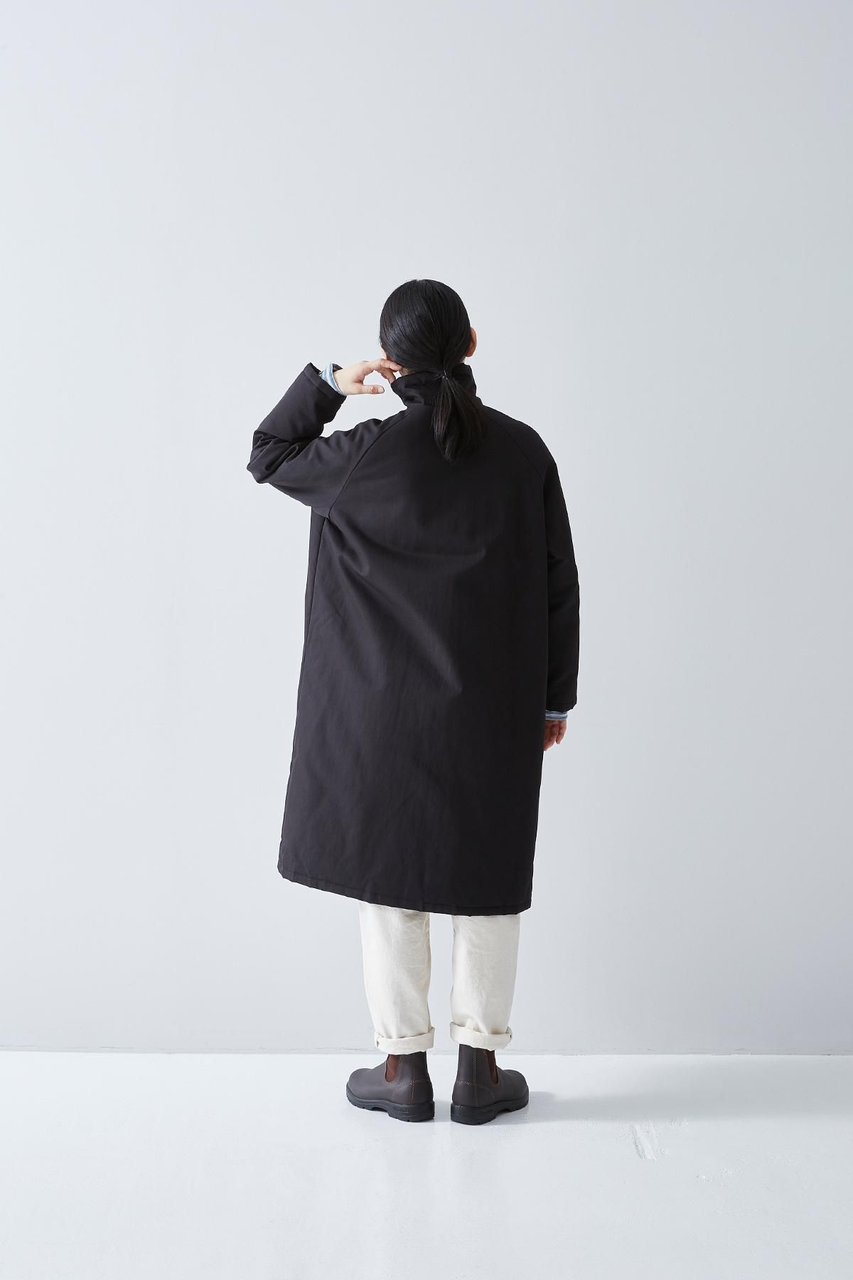 cotton nylon batting coat / black - atelier naruse|Online cotton nylon batting coat / black - atelier naruse|Online
