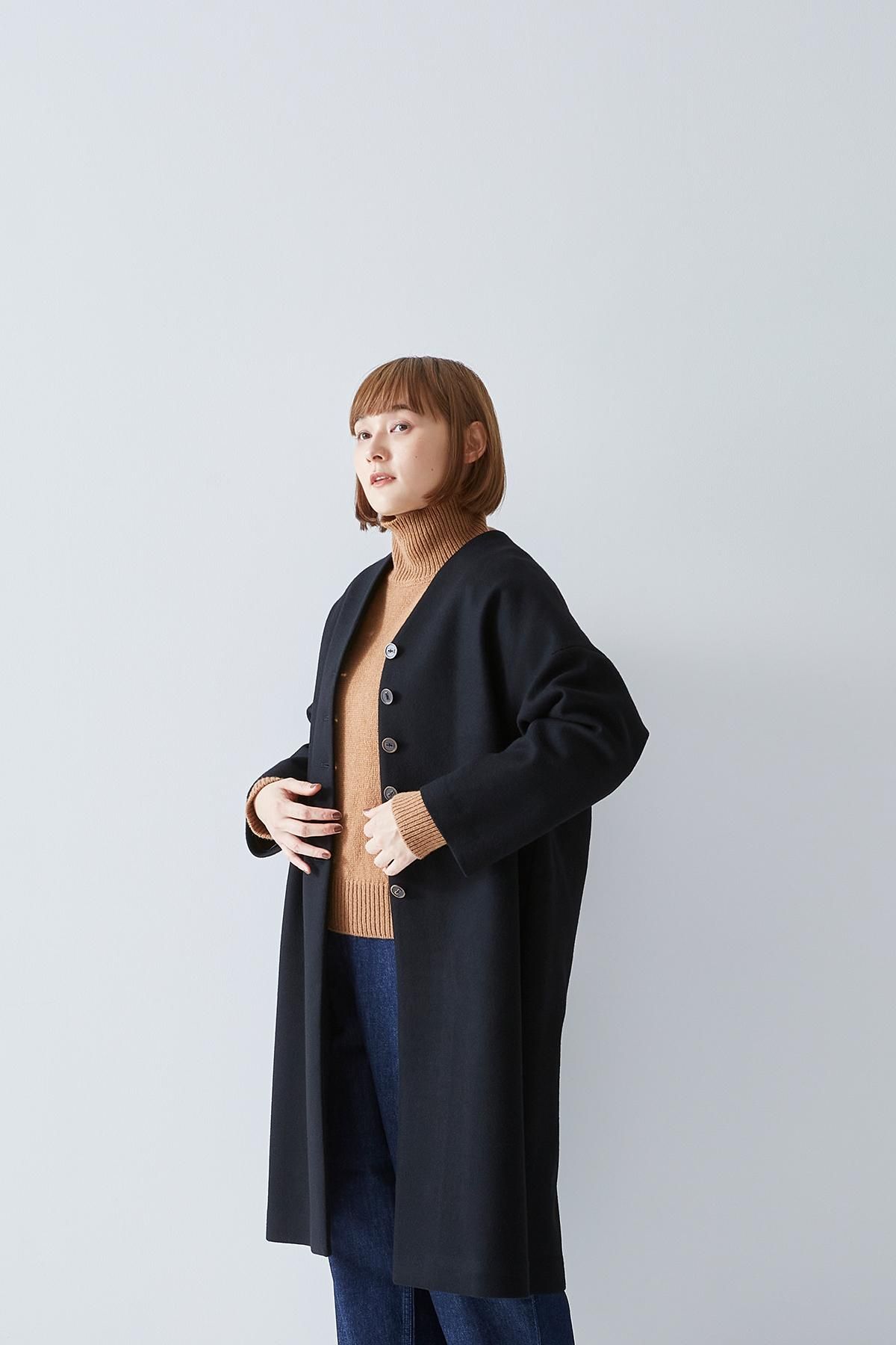 melton wool cocoon coat - atelier naruse|Online store|the an melton wool cocoon coat - atelier naruse|Online store|the an