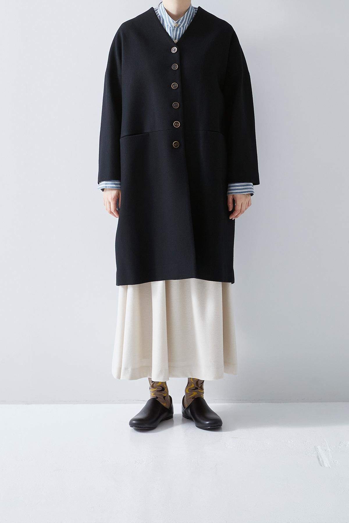 美品 アトリエナルセ メルトンウールコクーンコート グレー naruse