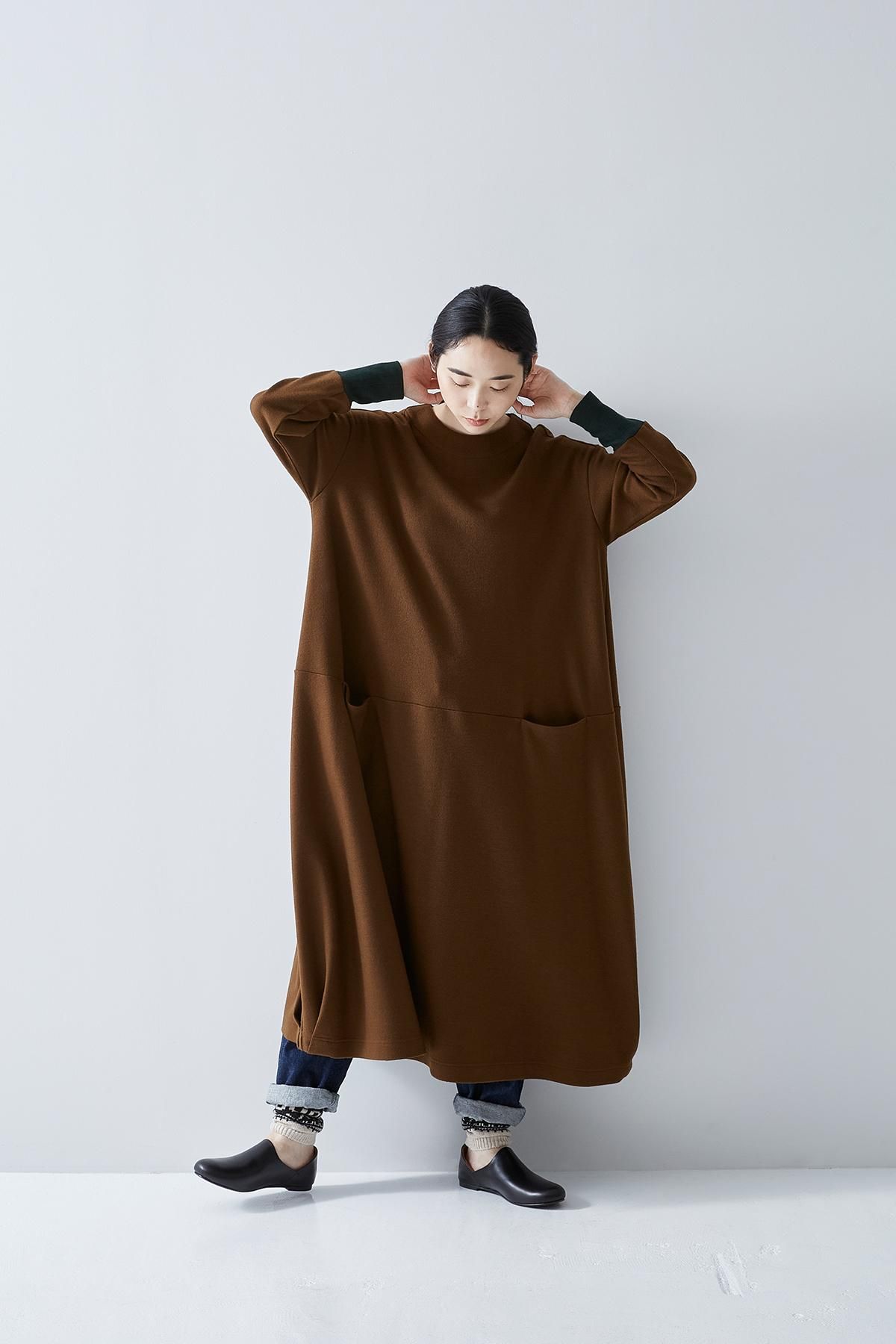 smooth wool cocoon one-piece - atelier naruse｜Online store