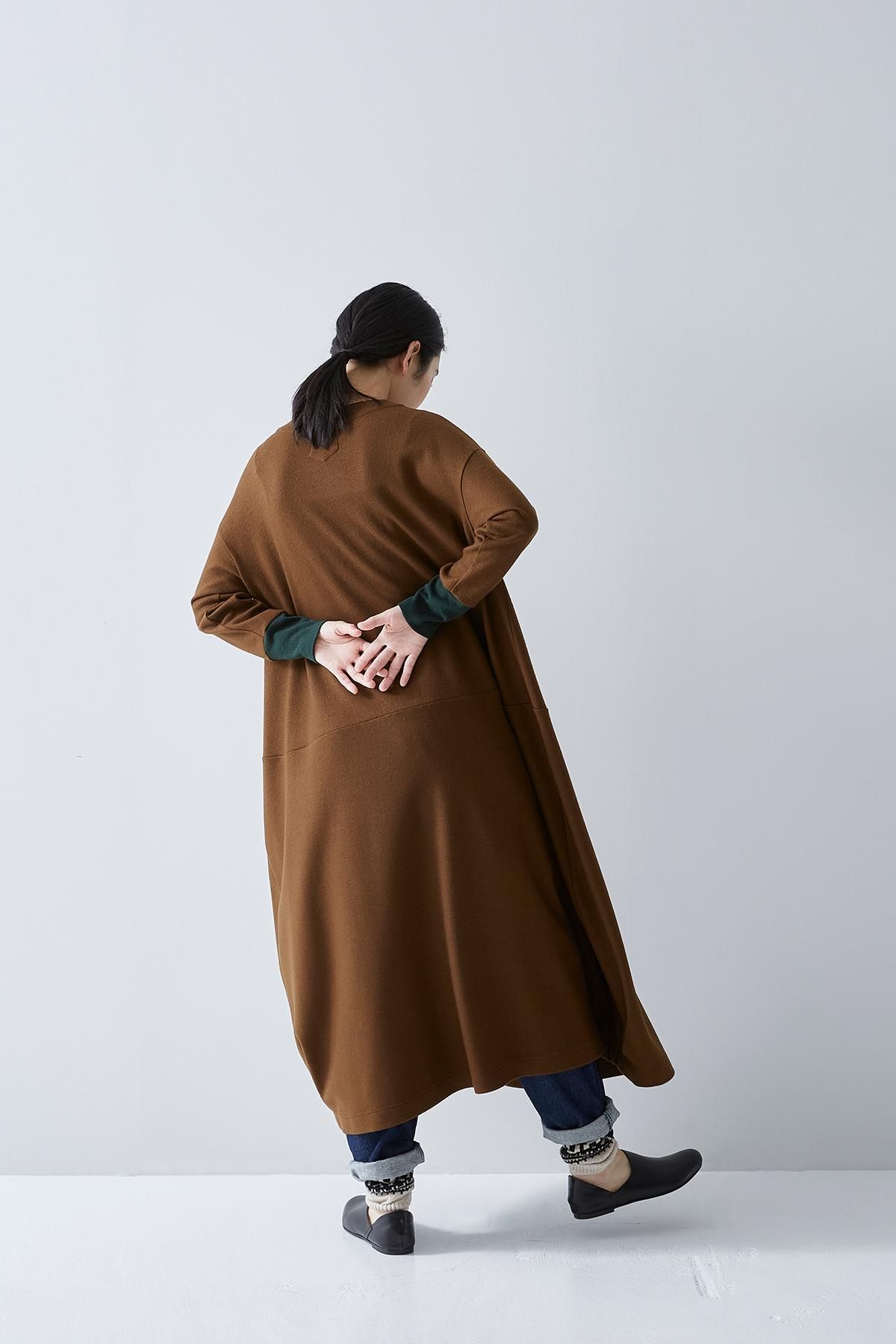 smooth wool cocoon one-piece - atelier naruse｜Online store