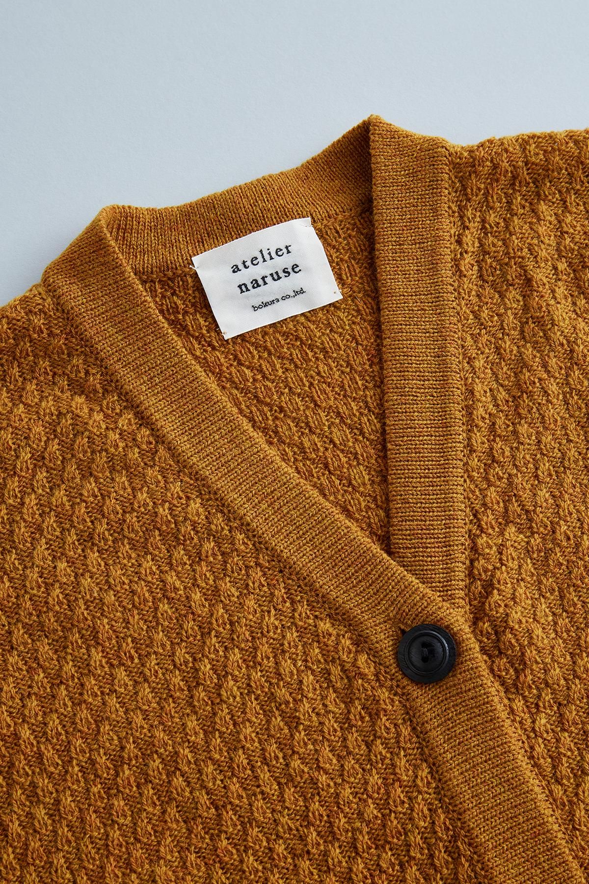 lambs wool big-size cardigan - atelier naruse｜Online store｜the an
