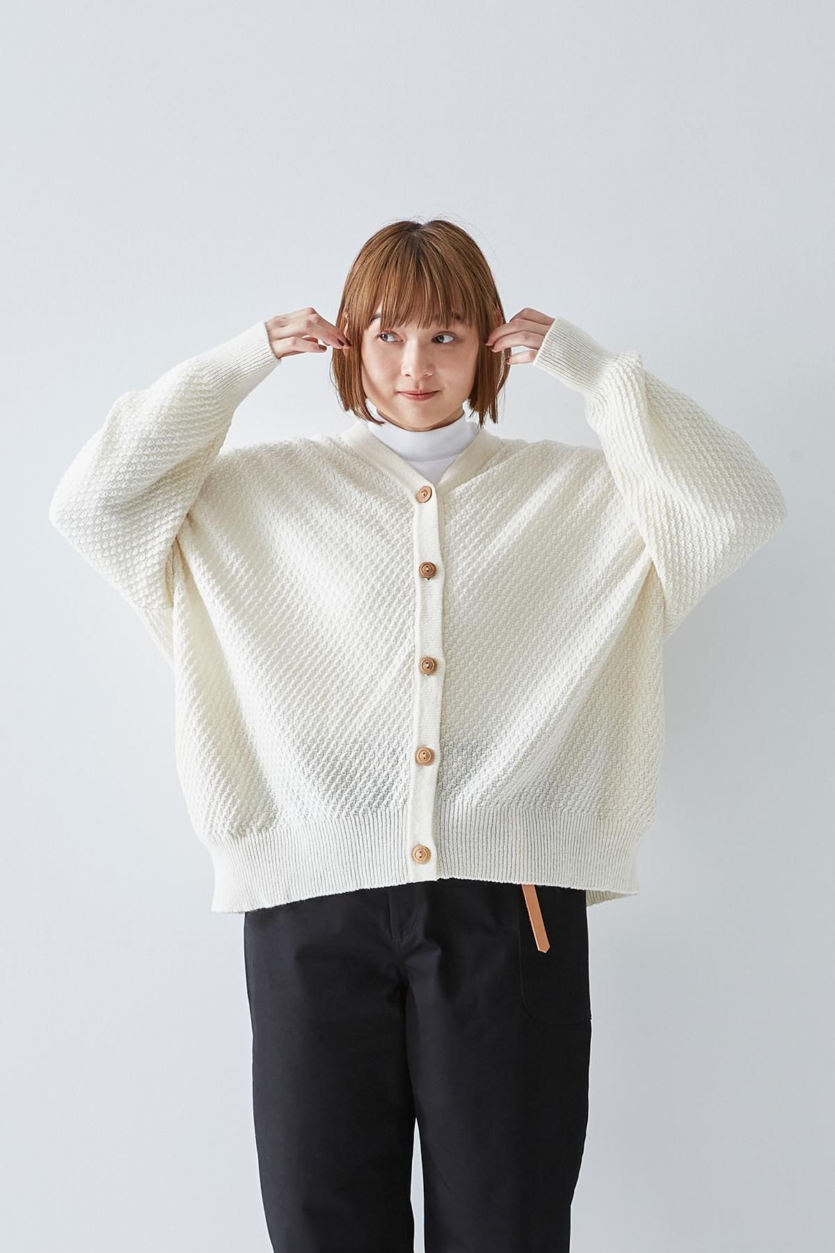 lambs wool big-size cardigan - atelier naruse｜Online store｜the an