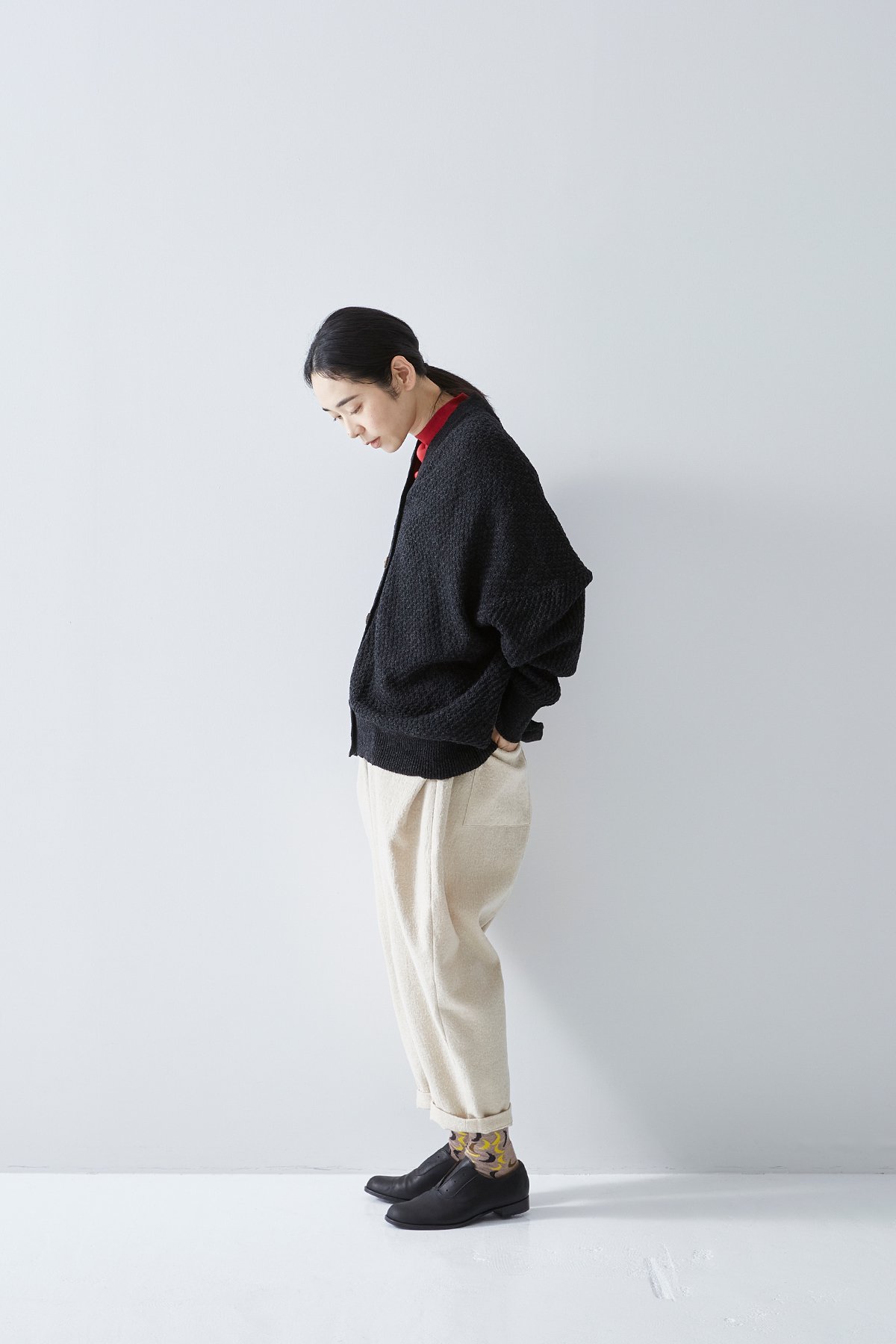 cotton wool twill sarouel pants / kinari - atelier naruse | Online 