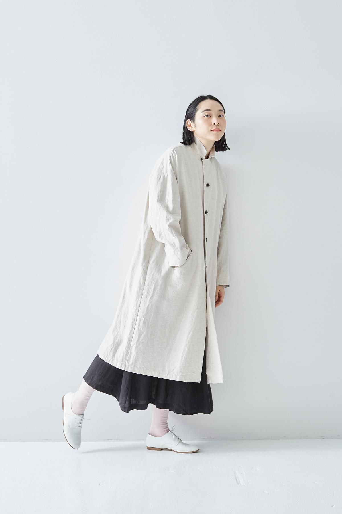 美品　アトリエナルセ リネンコットンライトコート　キナリ linen cotton light coat / kinari - atelier naruse｜Online