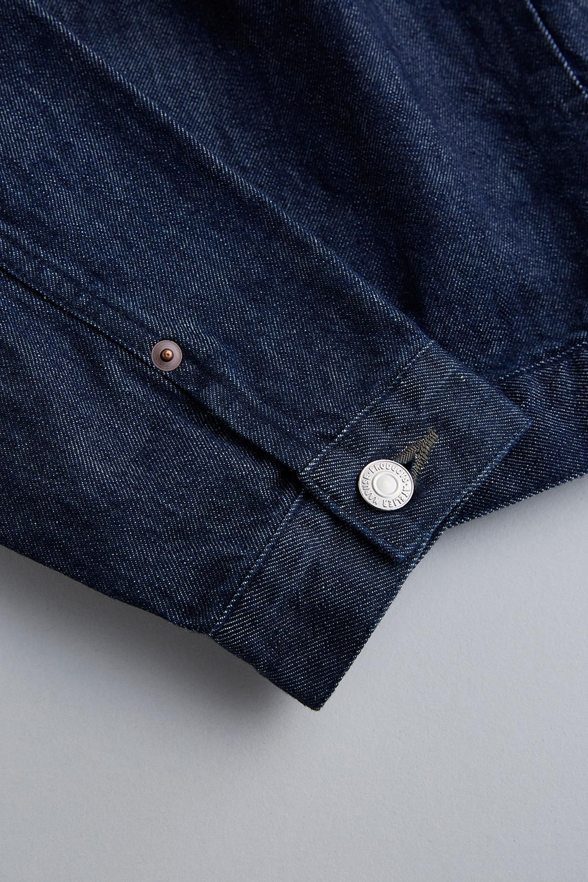 cotton denim no collar jacket - atelier naruse｜Online store