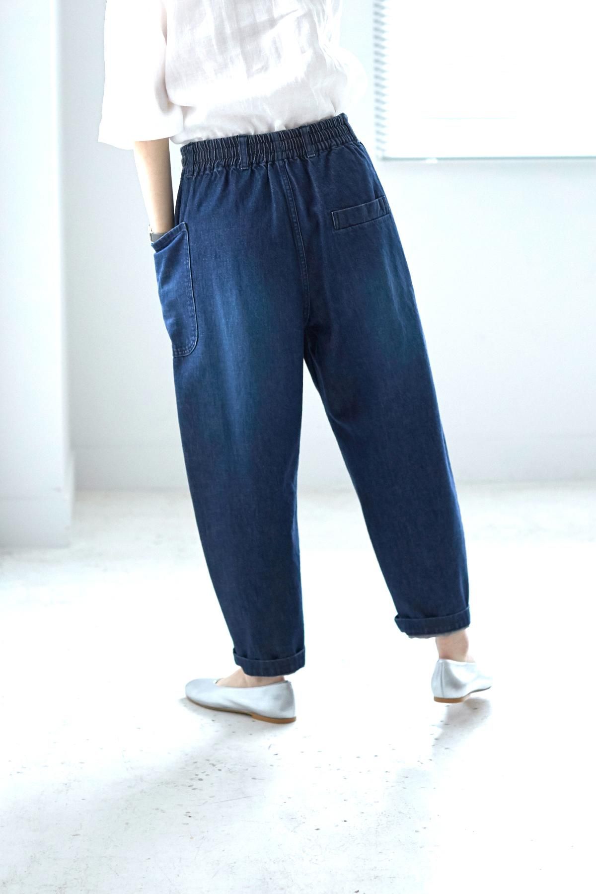 atelier naruse コットンチノバルーンパンツ　ネイビー　36 cotton chino balloon pants / navy - atelier naruse｜Online